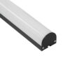 GloboStar® SURFACEPENDANT-PROFILE 70872-1M Προφίλ Αλουμινίου – Βάση & Ψύκτρα Ταινίας LED με Λευκό Γαλακτερό Κάλυμμα – Επιφανειακή & Κρεμαστή Χρήση – Πατητό Κάλυμμα – Μαύρο – 1 Μέτρα – Μ100 x Π4.5 x Υ4.2cm