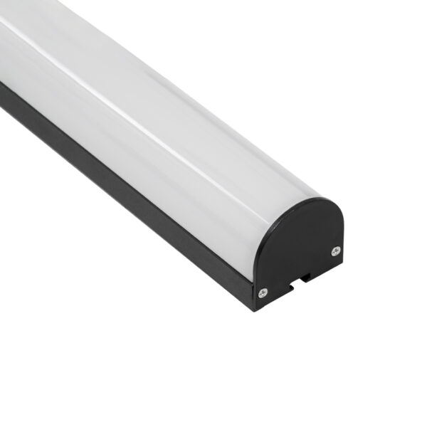 GloboStar® SURFACEPENDANT-PROFILE 70872-1M Προφίλ Αλουμινίου – Βάση & Ψύκτρα Ταινίας LED με Λευκό Γαλακτερό Κάλυμμα – Επιφανειακή & Κρεμαστή Χρήση – Πατητό Κάλυμμα – Μαύρο – 1 Μέτρα – Μ100 x Π4.5 x Υ4.2cm