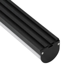 GloboStar® SURFACEPENDANT-PROFILE 70872-1M Προφίλ Αλουμινίου – Βάση & Ψύκτρα Ταινίας LED με Λευκό Γαλακτερό Κάλυμμα – Επιφανειακή & Κρεμαστή Χρήση – Πατητό Κάλυμμα – Μαύρο – 1 Μέτρα – Μ100 x Π4.5 x Υ4.2cm