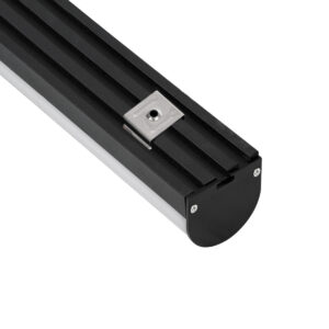 GloboStar® SURFACEPENDANT-PROFILE 70872-1M Προφίλ Αλουμινίου – Βάση & Ψύκτρα Ταινίας LED με Λευκό Γαλακτερό Κάλυμμα – Επιφανειακή & Κρεμαστή Χρήση – Πατητό Κάλυμμα – Μαύρο – 1 Μέτρα – Μ100 x Π4.5 x Υ4.2cm