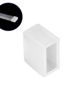 GloboStar® 70902 Τερματικό Καπάκι Σιλικόνης για Αδιάβροχο IP68 Κανάλι Σιλικόνης 10mm για Ταινίες LED 8mm