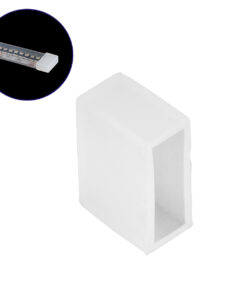 GloboStar® 70905 Τερματικό Καπάκι Σιλικόνης για Αδιάβροχο IP68 Κανάλι Σιλικόνης 12mm για Ταινίες LED 10mm