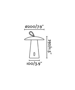 Faro Barcelona TASK Φορητό Επιτραπέζιο Φωτιστικό Λευκού Χρώματος, Step Dimmable LED 3000K 2W- 70914