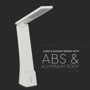 Επιτραπέζιο Επαναφορτιζόμενο Φωτιστικό Γραφείου LED 4W Μεταβαλλόμενου Χρώματος και Φωτεινότητας V-TAC Dimmable Λευκό – Ασημί – 7098 (Αντιγραφή)