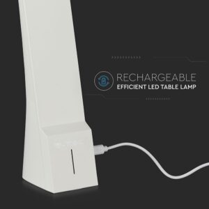 Επιτραπέζιο Επαναφορτιζόμενο Φωτιστικό Γραφείου LED 4W Μεταβαλλόμενου Χρώματος και Φωτεινότητας V-TAC Dimmable Λευκό – Ασημί – 7098 (Αντιγραφή)