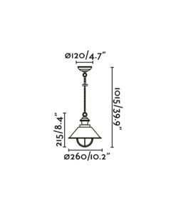 Faro Barcelona NÁUTICA-P Κρεμαστό Φωτιστικό Λευκού Χρώματος- 71106