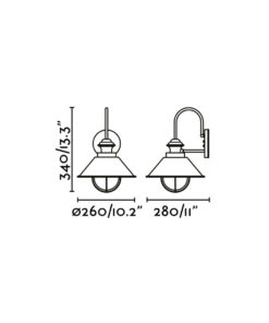 Faro Barcelona NAUTICA-P Επιτοίχιο Φωτιστικό Χρώματος Καφέ Σκουριάς 1XE27 12W- 71128