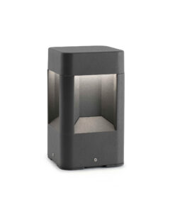 Faro Barcelona Φωτιστικό Κολωνάκι Κήπου NAYA LED 8W 3000K IP54 Σκούρου Γκρι Χρώματος – 71198