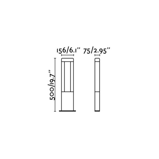 NANDA LED DARK GREY BEACON LAMP H50CM             FARO – 71216