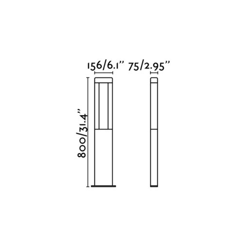 NANDA LED DARK GREY BEACON LAMP H80CM             FARO – 71217