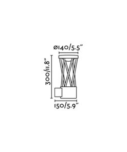 Faro Barcelona TWIST Επιτοίχιο Φωτιστικό Εξωτερικού Χώρου, IP65, Σκούρου Γκρι Χρώματος, LED 10W 3000K – 71285