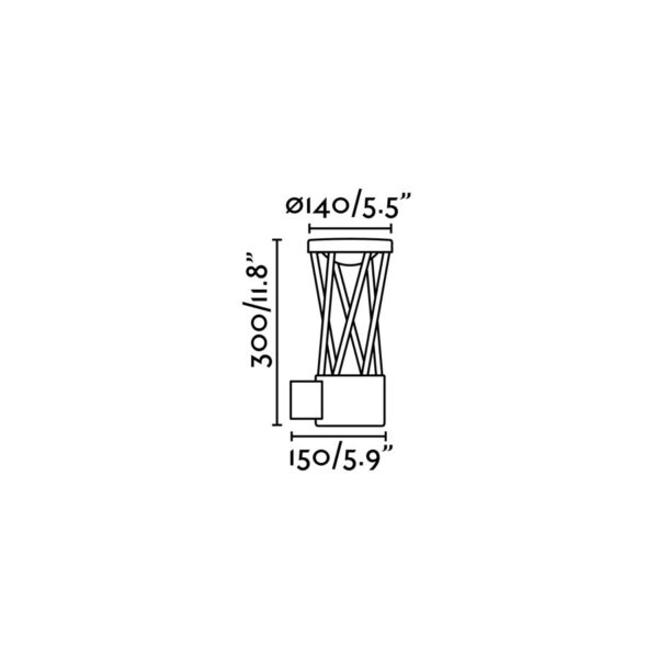 Faro Barcelona TWIST Επιτοίχιο Φωτιστικό Εξωτερικού Χώρου, IP65, Σκούρου Γκρι Χρώματος, LED 10W 3000K – 71285