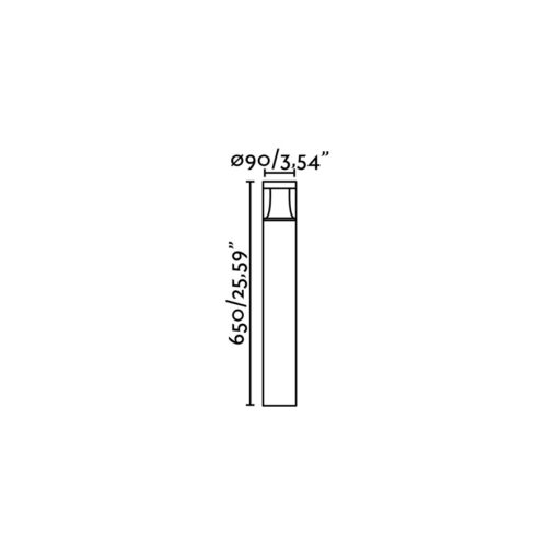 PLIM 1 DARK GREY BEACON 10W LED 3000K             FARO – 71299