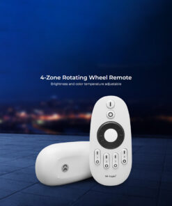 GloboStar® 71402 FUT006 Mi-Light Ασύρματο Χειριστήριο RF 2.4Ghz 4 Group για όλα τα Μονόχρωμα & CCT Mi-BOXER Controller DC 3V 2 x AAA – IP20 Λευκό Μ10.8 x Π5.4 x Υ2cm – 5 Years Warranty