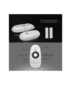 GloboStar® 71402 FUT006 Mi-Light Ασύρματο Χειριστήριο RF 2.4Ghz 4 Group για όλα τα Μονόχρωμα & CCT Mi-BOXER Controller DC 3V 2 x AAA – IP20 Λευκό Μ10.8 x Π5.4 x Υ2cm – 5 Years Warranty
