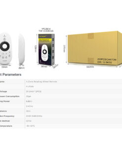 GloboStar® 71402 FUT006 Mi-Light Ασύρματο Χειριστήριο RF 2.4Ghz 4 Group για όλα τα Μονόχρωμα & CCT Mi-BOXER Controller DC 3V 2 x AAA – IP20 Λευκό Μ10.8 x Π5.4 x Υ2cm – 5 Years Warranty