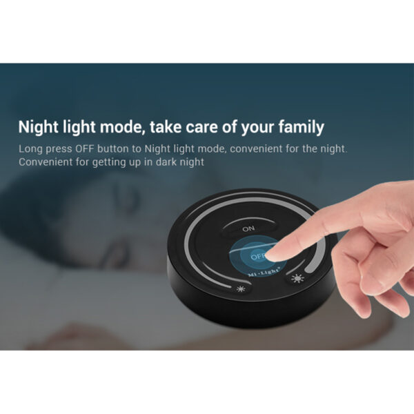 GloboStar® 71403 FUT087-B Mi-Light Ασύρματο Χειριστήριο Αφής RF 2.4Ghz για όλα τα Μονόχρωμα Mi-BOXER Controller DC 3V 2 x AAA – IP20 Μαύρο Φ8 x Υ1.8cm – 5 Years Warranty