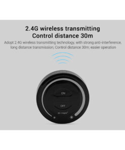 GloboStar® 71403 FUT087-B Mi-Light Ασύρματο Χειριστήριο Αφής RF 2.4Ghz για όλα τα Μονόχρωμα Mi-BOXER Controller DC 3V 2 x AAA – IP20 Μαύρο Φ8 x Υ1.8cm – 5 Years Warranty
