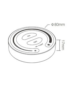 GloboStar® 71403 FUT087-B Mi-Light Ασύρματο Χειριστήριο Αφής RF 2.4Ghz για όλα τα Μονόχρωμα Mi-BOXER Controller DC 3V 2 x AAA – IP20 Μαύρο Φ8 x Υ1.8cm – 5 Years Warranty