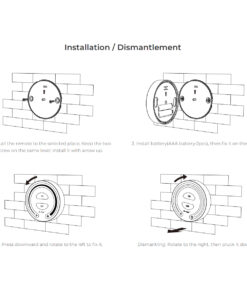 GloboStar® 71403 FUT087-B Mi-Light Ασύρματο Χειριστήριο Αφής RF 2.4Ghz για όλα τα Μονόχρωμα Mi-BOXER Controller DC 3V 2 x AAA – IP20 Μαύρο Φ8 x Υ1.8cm – 5 Years Warranty