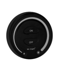 GloboStar® 71403 FUT087-B Mi-Light Ασύρματο Χειριστήριο Αφής RF 2.4Ghz για όλα τα Μονόχρωμα Mi-BOXER Controller DC 3V 2 x AAA – IP20 Μαύρο Φ8 x Υ1.8cm – 5 Years Warranty