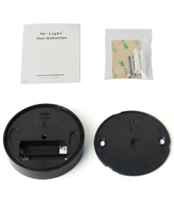 GloboStar® 71403 FUT087-B Mi-Light Ασύρματο Χειριστήριο Αφής RF 2.4Ghz για όλα τα Μονόχρωμα Mi-BOXER Controller DC 3V 2 x AAA – IP20 Μαύρο Φ8 x Υ1.8cm – 5 Years Warranty