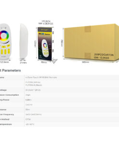 GloboStar® 71409 FUT096 Mi-Light Ασύρματο Χειριστήριο Αφής RF 2.4Ghz 4 Group για όλα τα RGBW Mi-BOXER Controller DC 3V 2 x AAA – IP20 Λευκό Μ12 x Π5.4 x Υ2cm – 5 Years Warranty