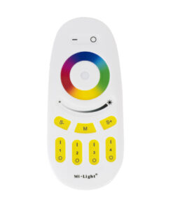 GloboStar® 71409 FUT096 Mi-Light Ασύρματο Χειριστήριο Αφής RF 2.4Ghz 4 Group για όλα τα RGBW Mi-BOXER Controller DC 3V 2 x AAA – IP20 Λευκό Μ12 x Π5.4 x Υ2cm – 5 Years Warranty