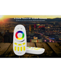 GloboStar® 71409 FUT096 Mi-Light Ασύρματο Χειριστήριο Αφής RF 2.4Ghz 4 Group για όλα τα RGBW Mi-BOXER Controller DC 3V 2 x AAA – IP20 Λευκό Μ12 x Π5.4 x Υ2cm – 5 Years Warranty