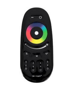 GloboStar® 71410 FUT096-B Mi-Light Ασύρματο Χειριστήριο Αφής RF 2.4Ghz 4 Group για όλα τα RGBW Mi-BOXER Controller DC 3V 2 x AAA – IP20 Μαύρο Μ12 x Π5.4 x Υ2cm – 5 Years Warranty