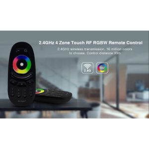 GloboStar® 71410 FUT096-B Mi-Light Ασύρματο Χειριστήριο Αφής RF 2.4Ghz 4 Group για όλα τα RGBW Mi-BOXER Controller DC 3V 2 x AAA – IP20 Μαύρο Μ12 x Π5.4 x Υ2cm – 5 Years Warranty