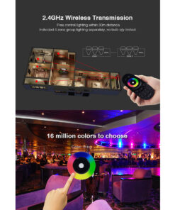 GloboStar® 71410 FUT096-B Mi-Light Ασύρματο Χειριστήριο Αφής RF 2.4Ghz 4 Group για όλα τα RGBW Mi-BOXER Controller DC 3V 2 x AAA – IP20 Μαύρο Μ12 x Π5.4 x Υ2cm – 5 Years Warranty