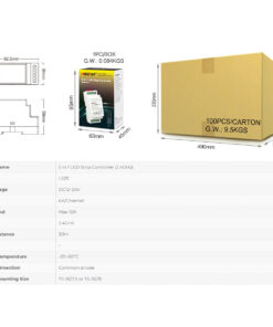 GloboStar® 71415 LS2S Mi-BOXER DC WiFi & RF 2.4Ghz Dimmer High Speed Controller 5 Καναλιών DC 12-24V 5 x 6A 144W – Max 10A 240W – IP20 RGBW+WW – Din Rail Ράγας – Μ9 x Π3.4 x Υ6cm – 5 Years Warranty