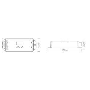 GloboStar® 71423 DL-X Mi-BOXER DC DALI & Push Dimming 5 in 1 High Speed Controller / Dimmer 5 Καναλιών DC 12-24V 5 x 6A 144W – Max 20A 480W – IP20 RGBW+WW Μ13 x Π5 x Υ2.5cm – 5 Years Warranty