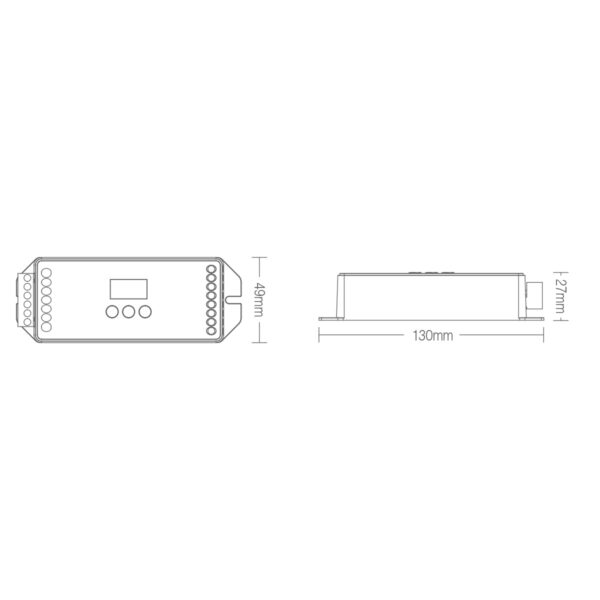 GloboStar® 71423 DL-X Mi-BOXER DC DALI & Push Dimming 5 in 1 High Speed Controller / Dimmer 5 Καναλιών DC 12-24V 5 x 6A 144W – Max 20A 480W – IP20 RGBW+WW Μ13 x Π5 x Υ2.5cm – 5 Years Warranty