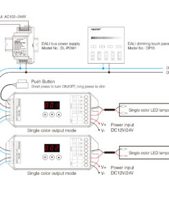 GloboStar® 71423 DL-X Mi-BOXER DC DALI & Push Dimming 5 in 1 High Speed Controller / Dimmer 5 Καναλιών DC 12-24V 5 x 6A 144W – Max 20A 480W – IP20 RGBW+WW Μ13 x Π5 x Υ2.5cm – 5 Years Warranty