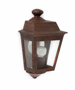 Faro Barcelona ARGOT Επιτοίχιο Φωτιστικό, Χρώματος Σκουριάς, Διαχύτης Γυαλί Φυσαλίδων – 71424