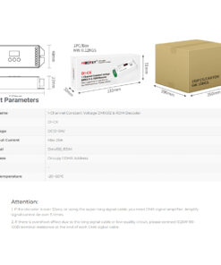 GloboStar® 71424 D1-CX Mi-BOXER DC DMX & RDM Dimmer High Speed Controller / Decoder 1 Καναλιού DC 12-24V 1 x 20A 480W – Max 20A 480W – IP20 Μ13 x Π5 x Υ2.5cm – 5 Years Warranty