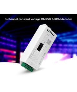 GloboStar® 71425 D3-CX Mi-BOXER DC DMX & RDM Dimmer High Speed Controller / Decoder 3 Καναλιών DC 12-24V 3 x 6A 144W – Max 18A 432W – IP20 Μ13 x Π5 x Υ2.5cm – 5 Years Warranty