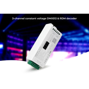 GloboStar® 71425 D3-CX Mi-BOXER DC DMX & RDM Dimmer High Speed Controller / Decoder 3 Καναλιών DC 12-24V 3 x 6A 144W – Max 18A 432W – IP20 Μ13 x Π5 x Υ2.5cm – 5 Years Warranty