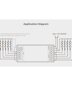 GloboStar® 71429 PA5 Mi-BOXER DC Power & Signal High Speed Amplifier Ενισχυτής Ισχύος & Σήματος Υψηλών Ταχυτήτων 5 Καναλιών DC 12-24V 5 x 6A 144W – Max 15A 360W – IP20 RGBW+WW Μ11.4 x Π4.9 x Υ2.8cm – 5 Years Warranty