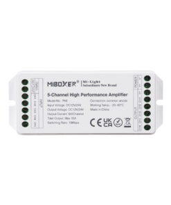 GloboStar® 71429 PA5 Mi-BOXER DC Power & Signal High Speed Amplifier Ενισχυτής Ισχύος & Σήματος Υψηλών Ταχυτήτων 5 Καναλιών DC 12-24V 5 x 6A 144W – Max 15A 360W – IP20 RGBW+WW Μ11.4 x Π4.9 x Υ2.8cm – 5 Years Warranty