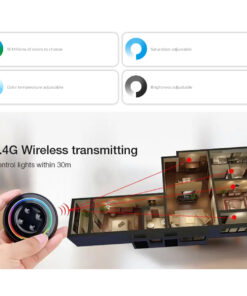 GloboStar® 71434 S2-B Mi-Light Ασύρματο Χειριστήριο Αφής RF 2.4Ghz για όλα τα RGBW+WW Mi-BOXER Controller DC 3V 2 x AAA – IP20 Μαύρο Φ7 x Υ2.5cm – 5 Years Warranty