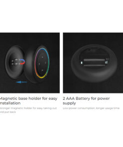 GloboStar® 71434 S2-B Mi-Light Ασύρματο Χειριστήριο Αφής RF 2.4Ghz για όλα τα RGBW+WW Mi-BOXER Controller DC 3V 2 x AAA – IP20 Μαύρο Φ7 x Υ2.5cm – 5 Years Warranty