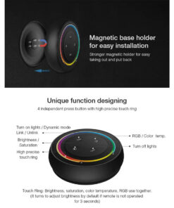 GloboStar® 71434 S2-B Mi-Light Ασύρματο Χειριστήριο Αφής RF 2.4Ghz για όλα τα RGBW+WW Mi-BOXER Controller DC 3V 2 x AAA – IP20 Μαύρο Φ7 x Υ2.5cm – 5 Years Warranty