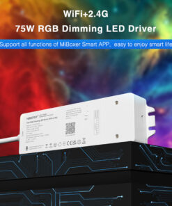 GloboStar® 71439 WL3-P75V24 Mi-BOXER DC Smart Wifi & RF 2.4Ghz & Push Dimming Power Supply Τροφοδοτικό SELV & Controller / Dimmer All in One 3 Καναλιών AC100-240V σε DC 24V 3 x 0.6A 14.4W – Max 3A 75W – IP20 RGB Μ19 x Π5.5 x Υ3.2cm – 5 Years Warranty