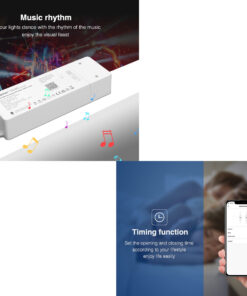 GloboStar® 71439 WL3-P75V24 Mi-BOXER DC Smart Wifi & RF 2.4Ghz & Push Dimming Power Supply Τροφοδοτικό SELV & Controller / Dimmer All in One 3 Καναλιών AC100-240V σε DC 24V 3 x 0.6A 14.4W – Max 3A 75W – IP20 RGB Μ19 x Π5.5 x Υ3.2cm – 5 Years Warranty