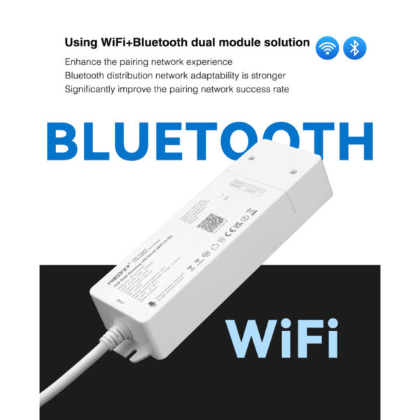 GloboStar® 71439 WL3-P75V24 Mi-BOXER DC Smart Wifi & RF 2.4Ghz & Push Dimming Power Supply Τροφοδοτικό SELV & Controller / Dimmer All in One 3 Καναλιών AC100-240V σε DC 24V 3 x 0.6A 14.4W – Max 3A 75W – IP20 RGB Μ19 x Π5.5 x Υ3.2cm – 5 Years Warranty