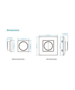 GloboStar® 71443 K1 Mi-BOXER Ασύρματο Επιτοίχιο Χειριστήριο Dimmer RF 2.4Ghz για όλα τα Μονόχρωμα Mi-BOXER Controller DC 3V 1 x CR2032 – IP20 Λευκό Μ8.5 x Π8.5 x Υ2.5cm – 5 Years Warranty