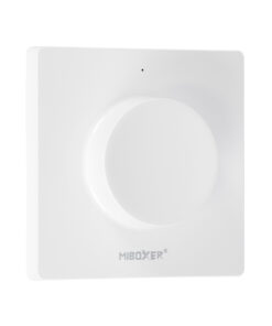 GloboStar® 71443 K1 Mi-BOXER Ασύρματο Επιτοίχιο Χειριστήριο Dimmer RF 2.4Ghz για όλα τα Μονόχρωμα Mi-BOXER Controller DC 3V 1 x CR2032 – IP20 Λευκό Μ8.5 x Π8.5 x Υ2.5cm – 5 Years Warranty